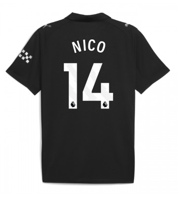 Manchester City Nico Gonzalez #14 Segunda Equipación 2025-26 Manga Corta